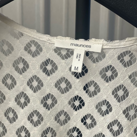 Maurices White lace kimono Top boho - Picture 3 of 3